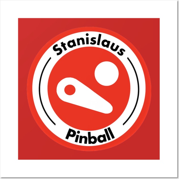 Stanislaus Pinball Logo Red Wall Art by D. Waring D’Signs